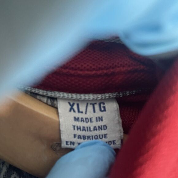 Tommy Bahama IslandZone Polo Shirt Men's XL Long Sleeve Red Preppy Golf Stretch - Picture 3 of 5